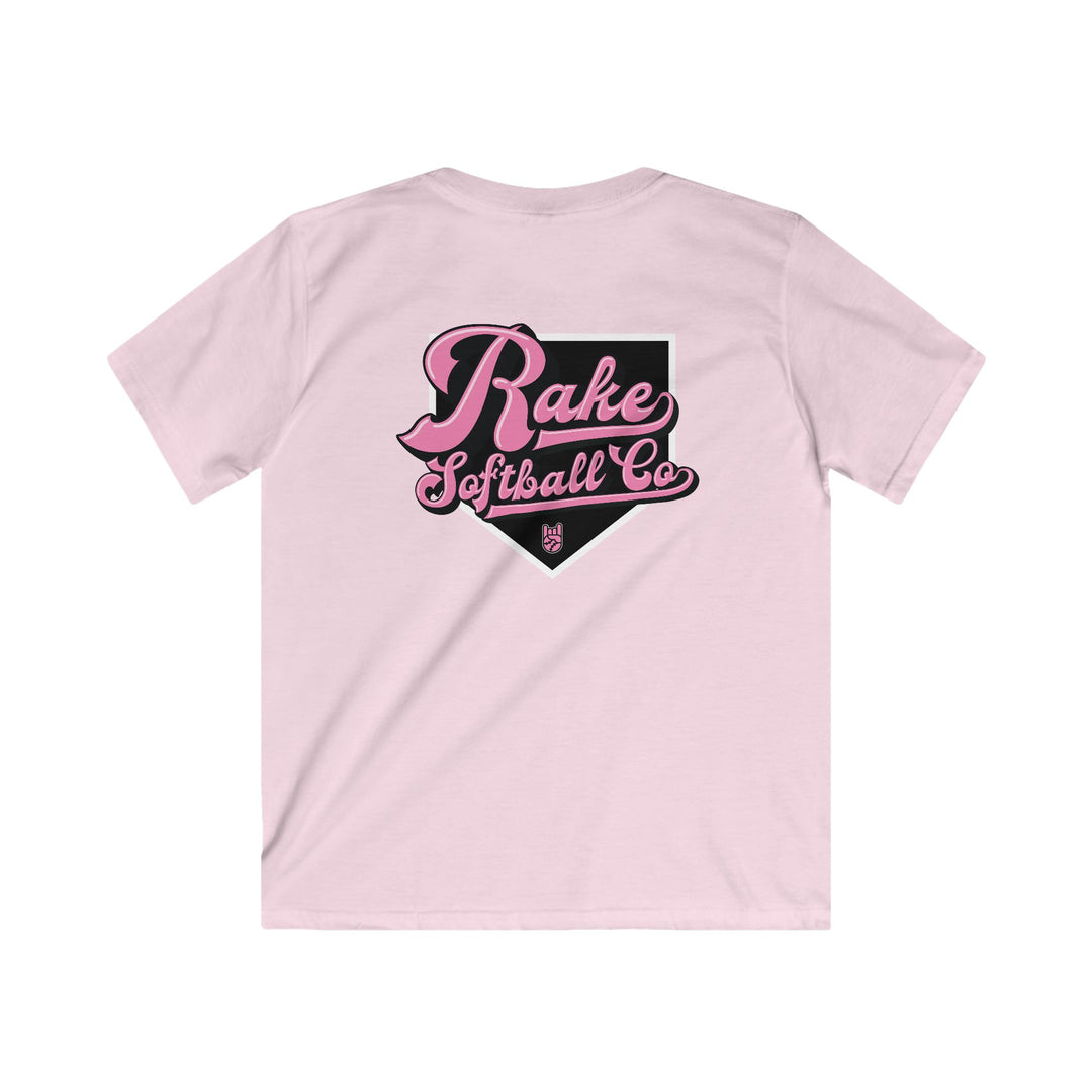 Kids Rake Softball Co. Tee - Rake Baseball Company - RAKE BASEBALL | BASEBALL T-SHIRT | BASEBALL CLOTHING | GOOD VIBES ONLY