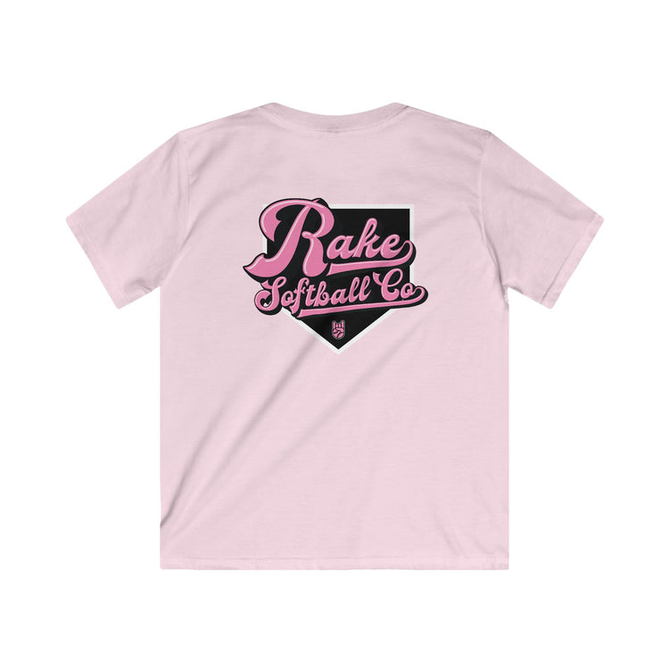 Kids Rake Softball Co. Tee - Rake Baseball Company - RAKE BASEBALL | BASEBALL T-SHIRT | BASEBALL CLOTHING | GOOD VIBES ONLY