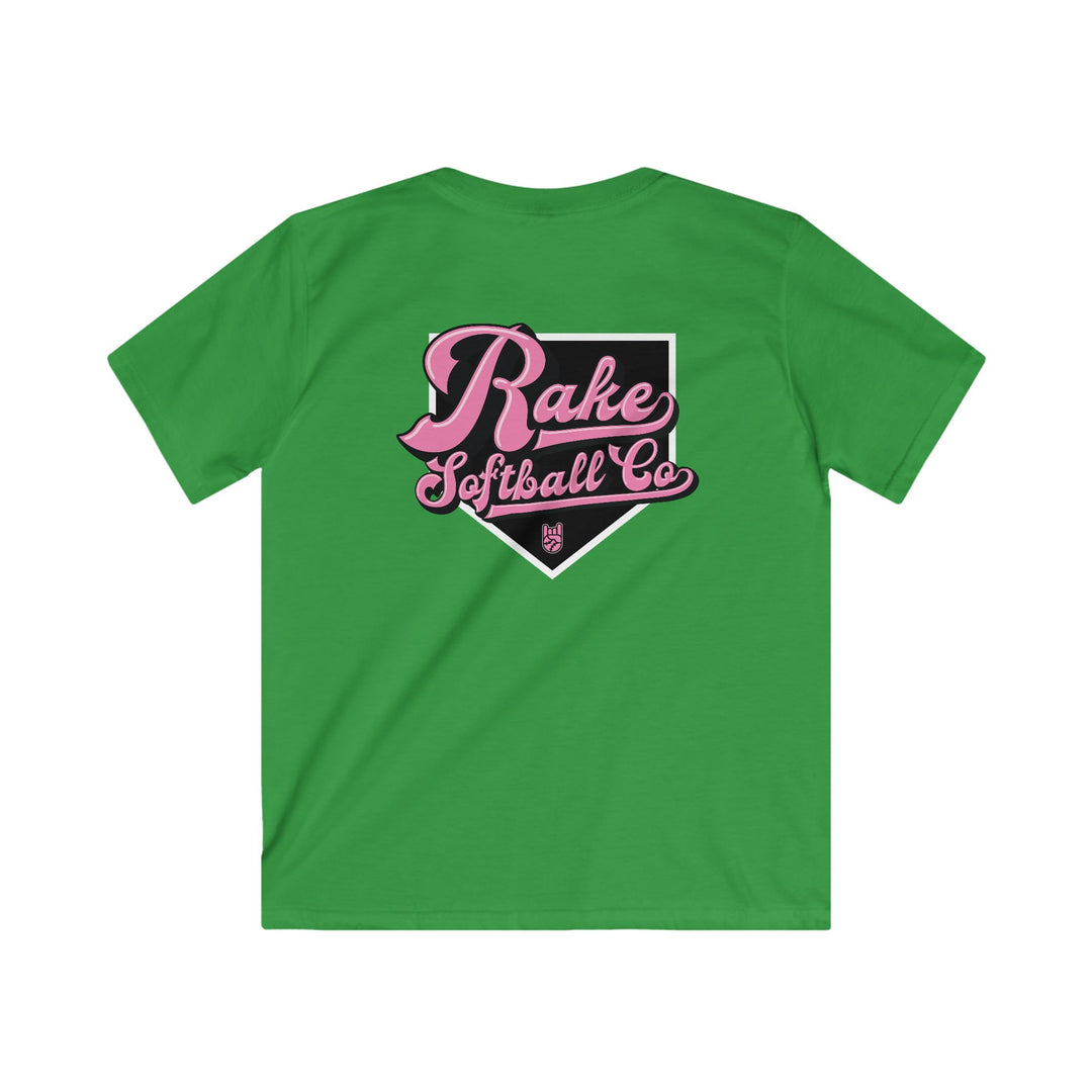 Kids Rake Softball Co. Tee - Rake Baseball Company - RAKE BASEBALL | BASEBALL T-SHIRT | BASEBALL CLOTHING | GOOD VIBES ONLY