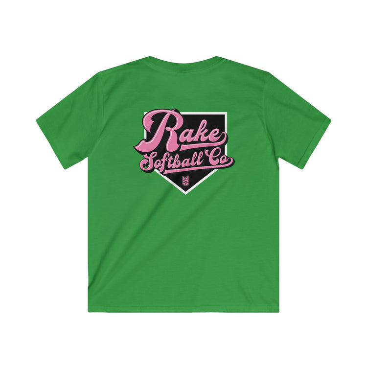 Kids Rake Softball Co. Tee - Rake Baseball Company - RAKE BASEBALL | BASEBALL T-SHIRT | BASEBALL CLOTHING | GOOD VIBES ONLY