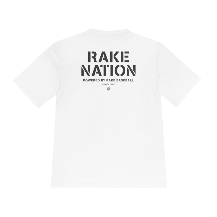 Rake Nation Dry Fit Tee - Rake Baseball Company - RAKE BASEBALL | BASEBALL T-SHIRT | BASEBALL CLOTHING | GOOD VIBES ONLY