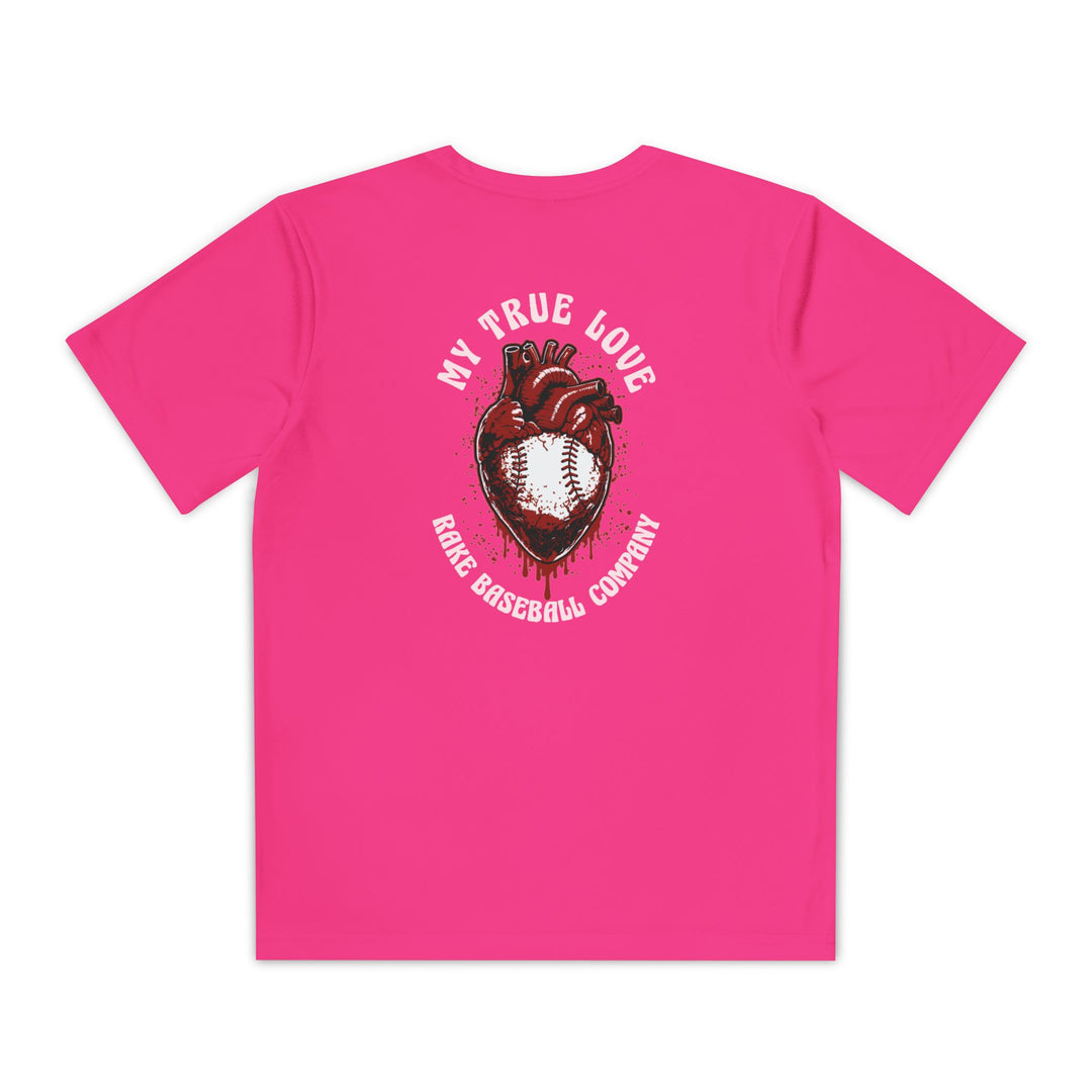 Kids My True Love Baseball Dry Fit Tee - Rake Baseball Company - RAKE BASEBALL | BASEBALL T-SHIRT | BASEBALL CLOTHING | GOOD VIBES ONLY