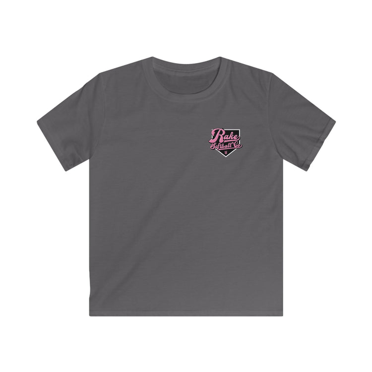 Kids Rake Softball Co. Tee - Rake Baseball Company - RAKE BASEBALL | BASEBALL T-SHIRT | BASEBALL CLOTHING | GOOD VIBES ONLY