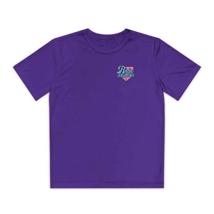 Kids Rake Softball Co. Dry Fit Tee - Rake Baseball Company - RAKE BASEBALL | BASEBALL T-SHIRT | BASEBALL CLOTHING | GOOD VIBES ONLY