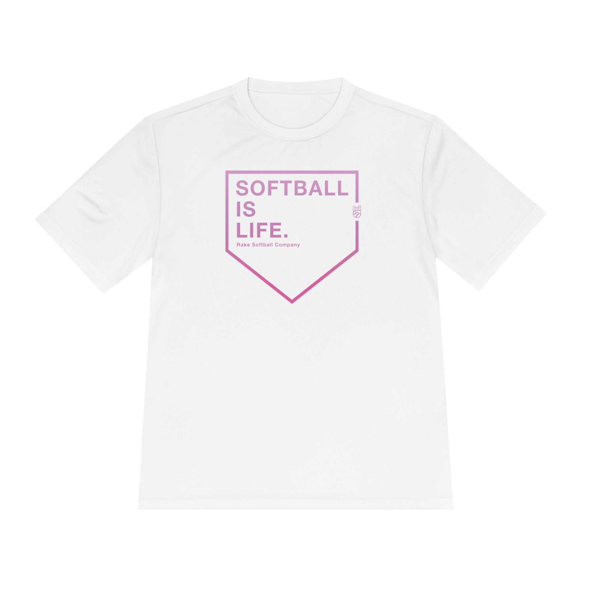 Softball Is Life Dry Fit Tee - Rake Baseball Company - RAKE BASEBALL | BASEBALL T-SHIRT | BASEBALL CLOTHING | GOOD VIBES ONLY