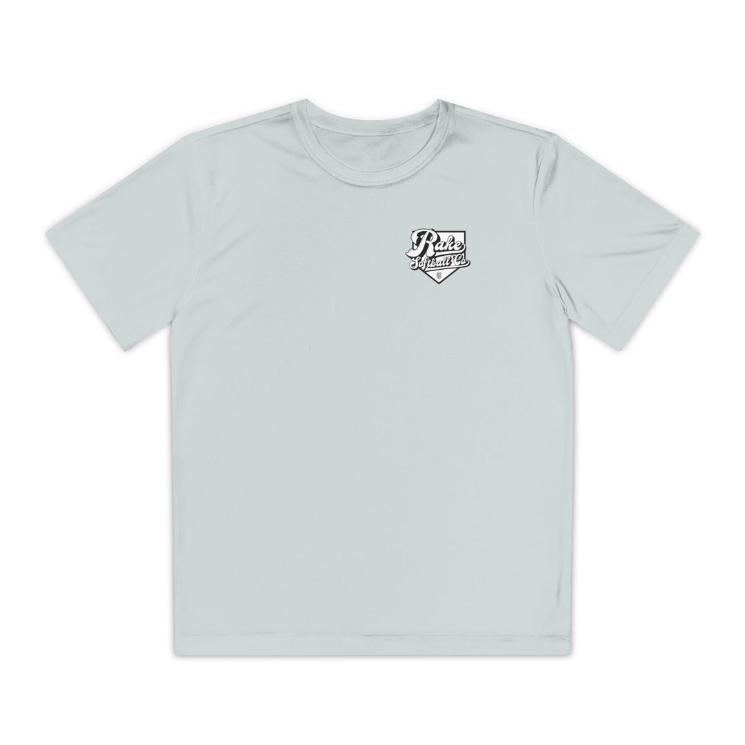 Kids Rake Softball Co. Dry Fit Tee - Rake Baseball Company - RAKE BASEBALL | BASEBALL T-SHIRT | BASEBALL CLOTHING | GOOD VIBES ONLY