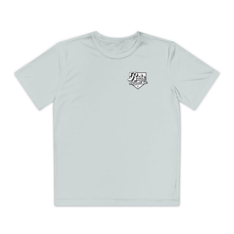 Kids Rake Softball Co. Dry Fit Tee - Rake Baseball Company - RAKE BASEBALL | BASEBALL T-SHIRT | BASEBALL CLOTHING | GOOD VIBES ONLY