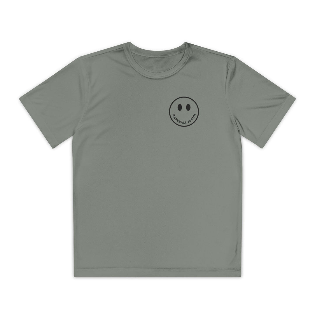 Kids Baseball Is Fun Dry Fit Tee - Rake Baseball Company - RAKE BASEBALL | BASEBALL T-SHIRT | BASEBALL CLOTHING | GOOD VIBES ONLY