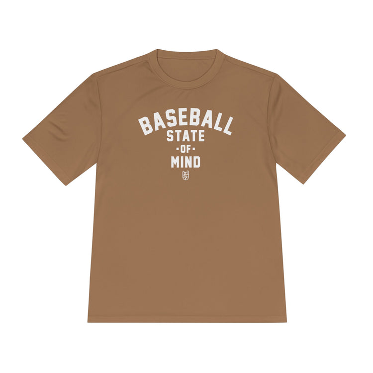 Baseball State Of Mind Dry Fit Tee - Rake Baseball Company - RAKE BASEBALL | BASEBALL T-SHIRT | BASEBALL CLOTHING | GOOD VIBES ONLY