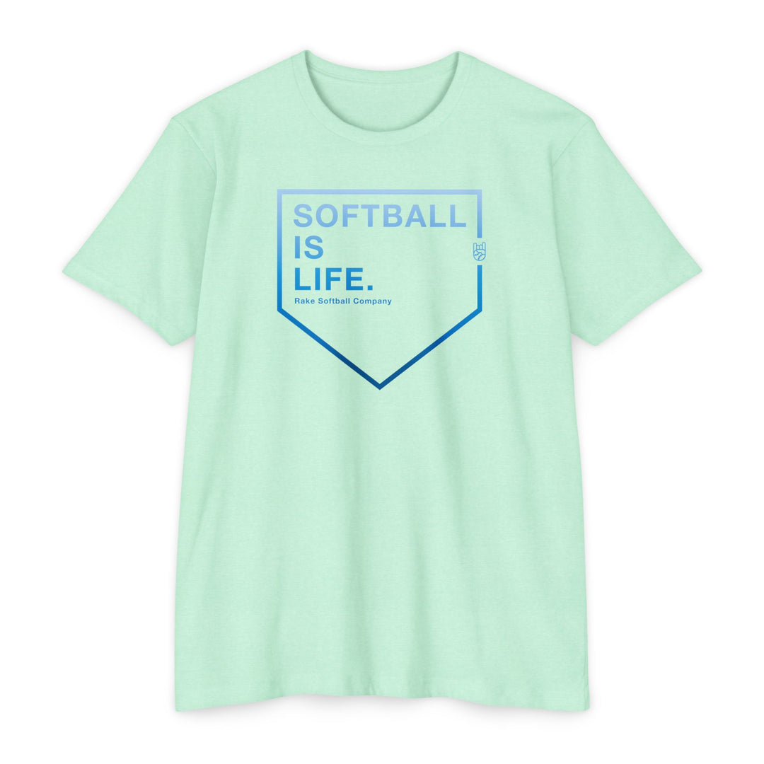 Softball Is Life Tee - Rake Baseball Company - RAKE BASEBALL | BASEBALL T-SHIRT | BASEBALL CLOTHING | GOOD VIBES ONLY