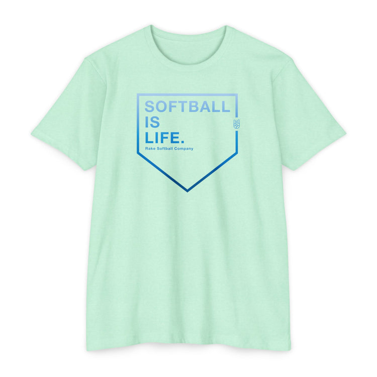 Softball Is Life Tee - Rake Baseball Company - RAKE BASEBALL | BASEBALL T-SHIRT | BASEBALL CLOTHING | GOOD VIBES ONLY