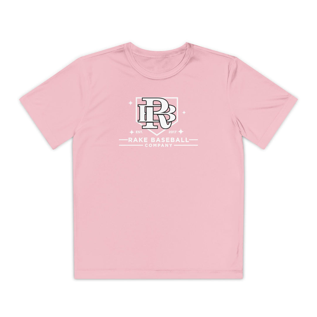 Kids Rake Baseball Homeplate Tee Dry Fit Tee - Rake Baseball Company - RAKE BASEBALL | BASEBALL T-SHIRT | BASEBALL CLOTHING | GOOD VIBES ONLY