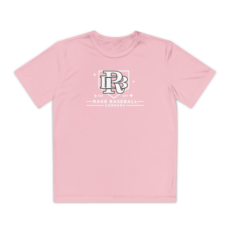 Kids Rake Baseball Homeplate Tee Dry Fit Tee - Rake Baseball Company - RAKE BASEBALL | BASEBALL T-SHIRT | BASEBALL CLOTHING | GOOD VIBES ONLY
