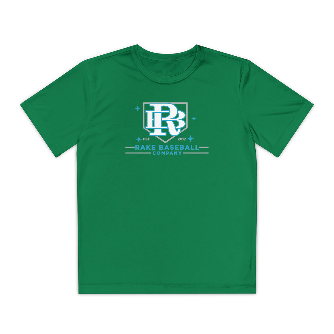 Kids Rake Baseball Homeplate Tee Dry Fit Tee - Rake Baseball Company - RAKE BASEBALL | BASEBALL T-SHIRT | BASEBALL CLOTHING | GOOD VIBES ONLY