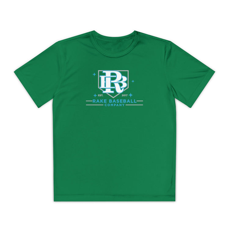 Kids Rake Baseball Homeplate Tee Dry Fit Tee - Rake Baseball Company - RAKE BASEBALL | BASEBALL T-SHIRT | BASEBALL CLOTHING | GOOD VIBES ONLY