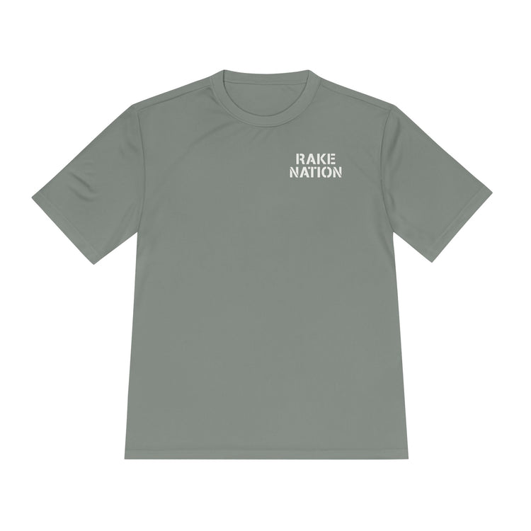 Rake Nation Dry Fit Tee - Rake Baseball Company - RAKE BASEBALL | BASEBALL T-SHIRT | BASEBALL CLOTHING | GOOD VIBES ONLY