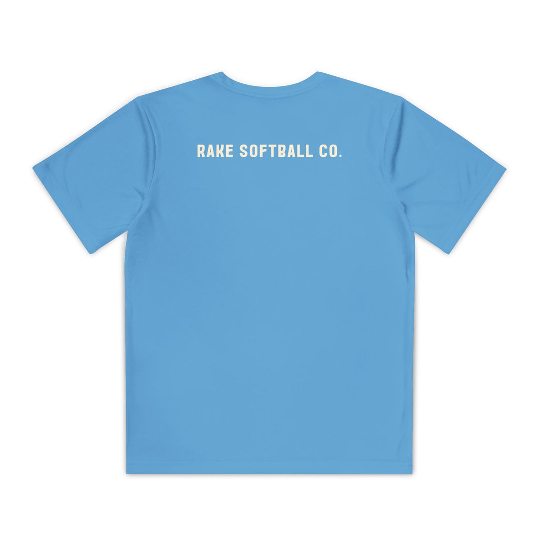Kids Built To Rake Softball Dry Fit Tee - Rake Baseball Company - RAKE BASEBALL | BASEBALL T-SHIRT | BASEBALL CLOTHING | GOOD VIBES ONLY