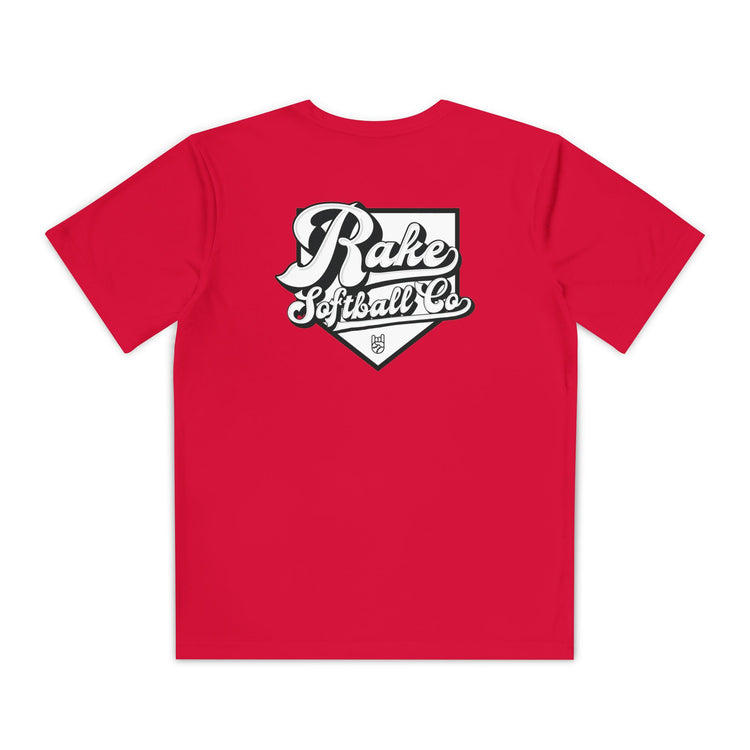 Kids Rake Softball Co. Dry Fit Tee - Rake Baseball Company - RAKE BASEBALL | BASEBALL T-SHIRT | BASEBALL CLOTHING | GOOD VIBES ONLY