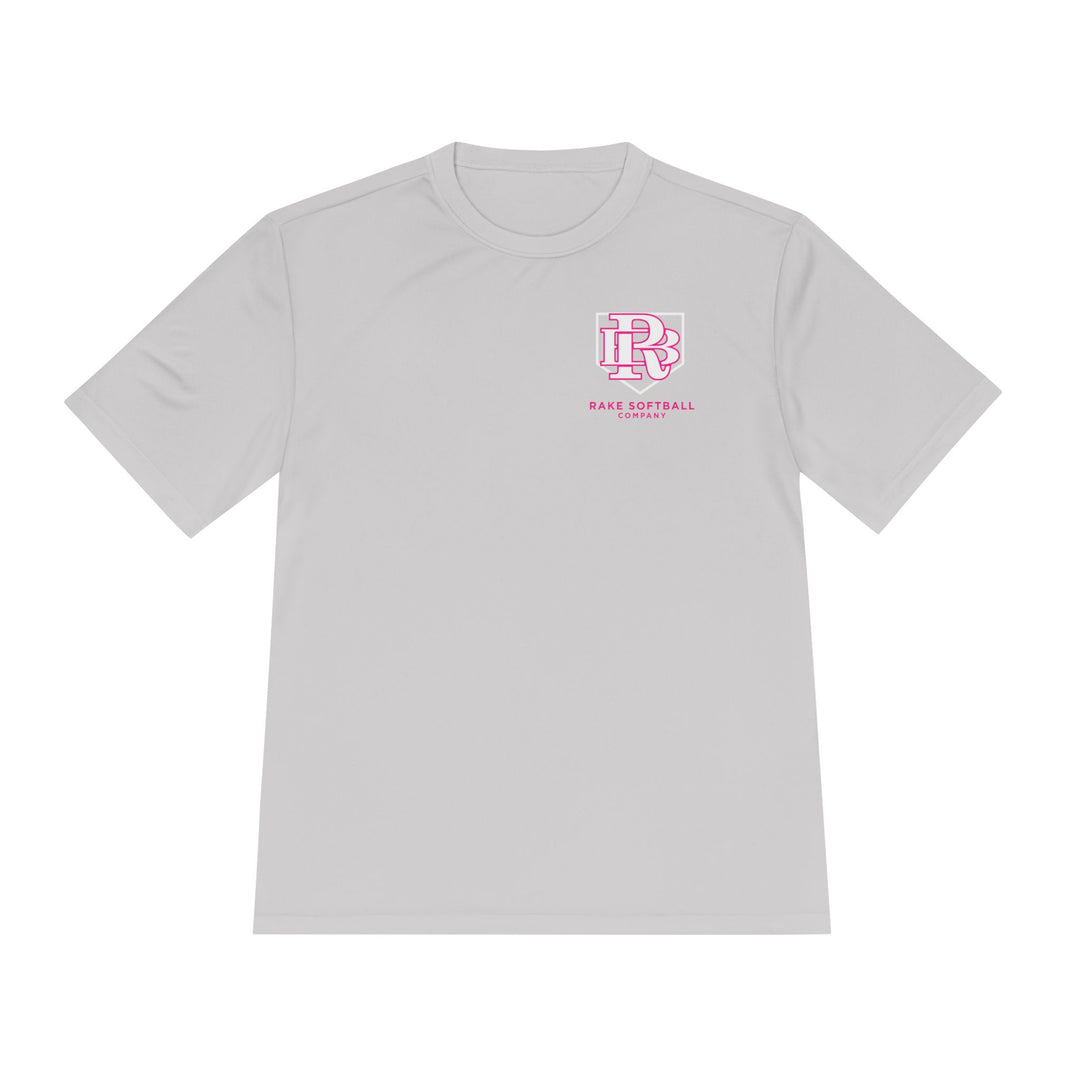 RB Homeplate Softball Dry Fit Tee - Rake Baseball Company - RAKE BASEBALL | BASEBALL T-SHIRT | BASEBALL CLOTHING | GOOD VIBES ONLY