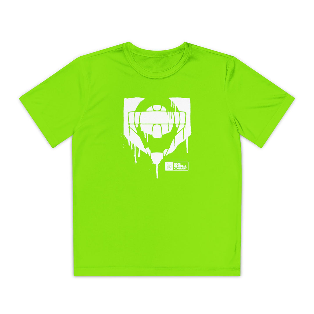 Kids Catcher's Drip Dry Fit Tee - Rake Baseball Company - RAKE BASEBALL | BASEBALL T-SHIRT | BASEBALL CLOTHING | GOOD VIBES ONLY