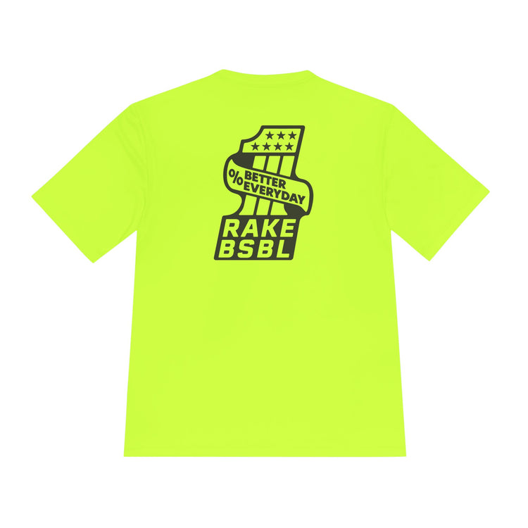 One Percent Better Dry Fit Tee - Rake Baseball Company - RAKE BASEBALL | BASEBALL T-SHIRT | BASEBALL CLOTHING | GOOD VIBES ONLY