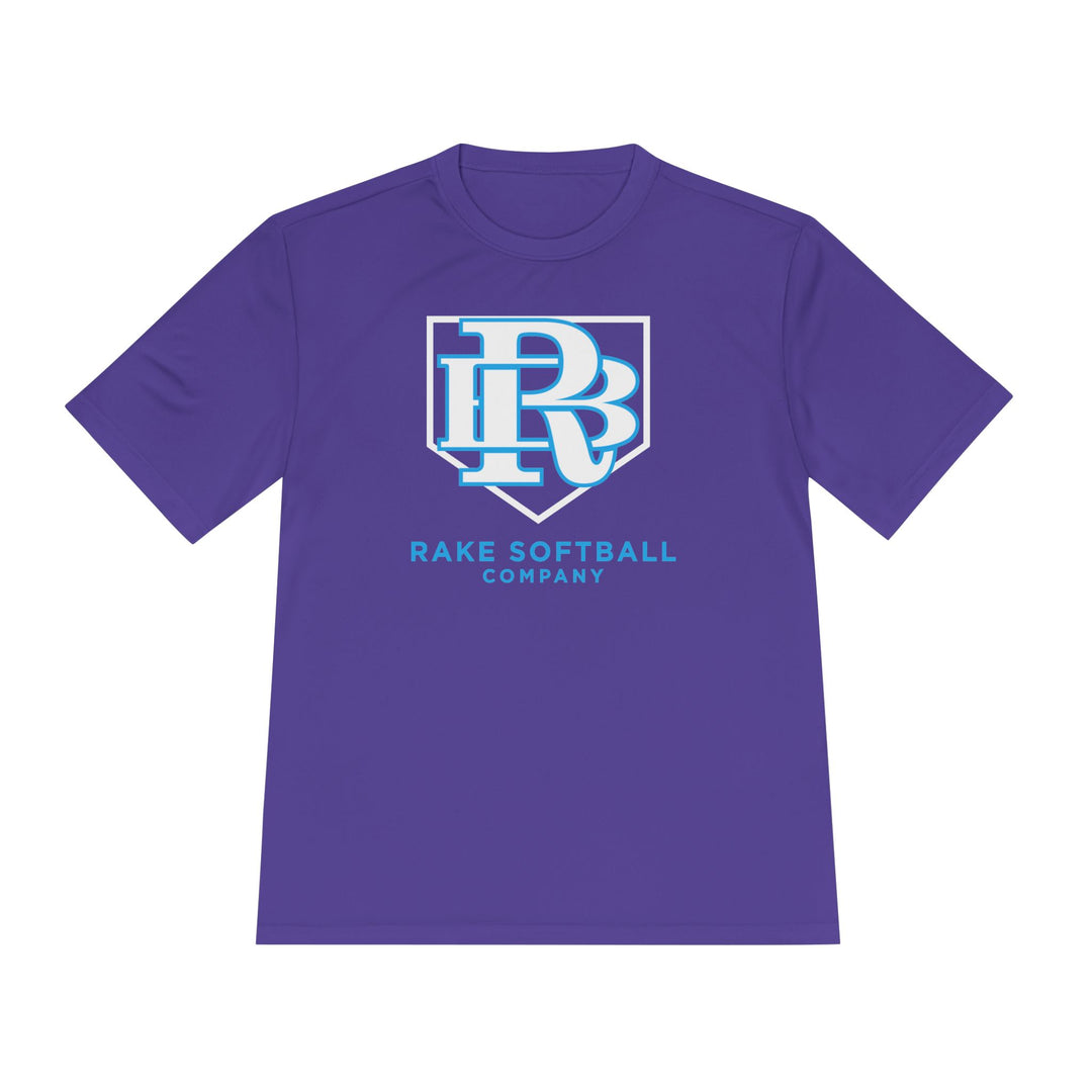 RB Homeplate Softball Dry Fit Tee - Rake Baseball Company - RAKE BASEBALL | BASEBALL T-SHIRT | BASEBALL CLOTHING | GOOD VIBES ONLY