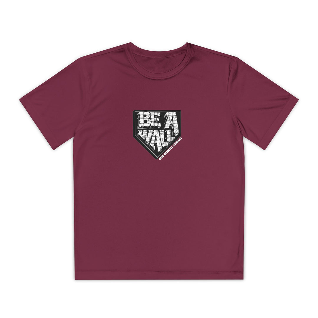 Kids Be A Wall Dry Fit Tee - Rake Baseball Company - RAKE BASEBALL | BASEBALL T-SHIRT | BASEBALL CLOTHING | GOOD VIBES ONLY