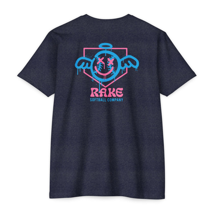 She Angel Drip Softball Tee - Rake Baseball Company - RAKE BASEBALL | BASEBALL T-SHIRT | BASEBALL CLOTHING | GOOD VIBES ONLY