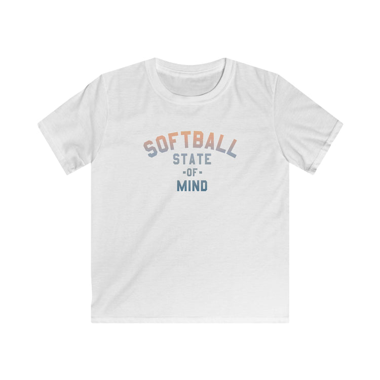 Kids Softball State Of Mind Tee - Rake Baseball Company - RAKE BASEBALL | BASEBALL T-SHIRT | BASEBALL CLOTHING | GOOD VIBES ONLY