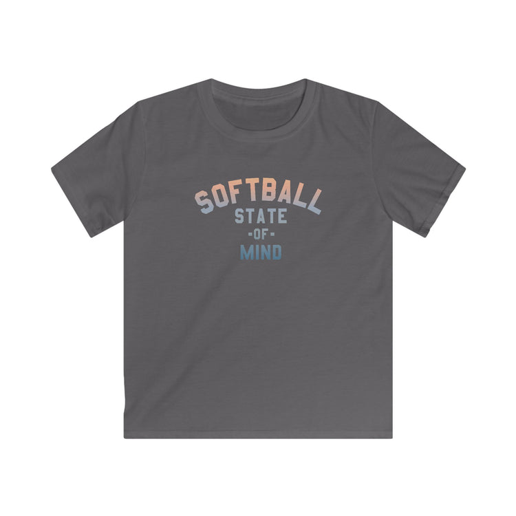 Kids Softball State Of Mind Tee - Rake Baseball Company - RAKE BASEBALL | BASEBALL T-SHIRT | BASEBALL CLOTHING | GOOD VIBES ONLY