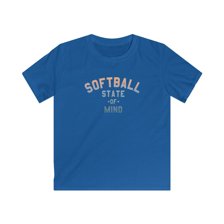 Kids Softball State Of Mind Tee - Rake Baseball Company - RAKE BASEBALL | BASEBALL T-SHIRT | BASEBALL CLOTHING | GOOD VIBES ONLY