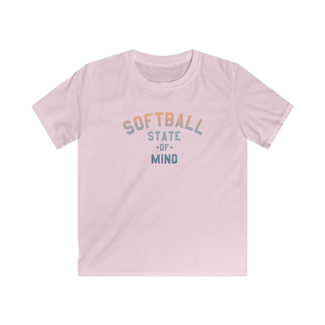 Kids Softball State Of Mind Tee - Rake Baseball Company - RAKE BASEBALL | BASEBALL T-SHIRT | BASEBALL CLOTHING | GOOD VIBES ONLY