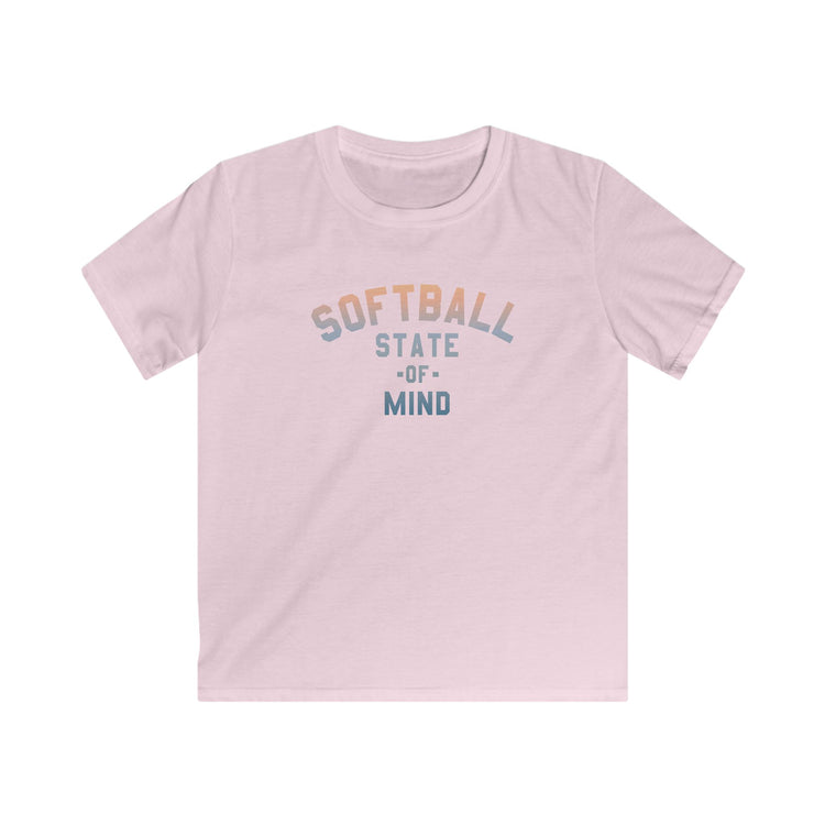 Kids Softball State Of Mind Tee - Rake Baseball Company - RAKE BASEBALL | BASEBALL T-SHIRT | BASEBALL CLOTHING | GOOD VIBES ONLY
