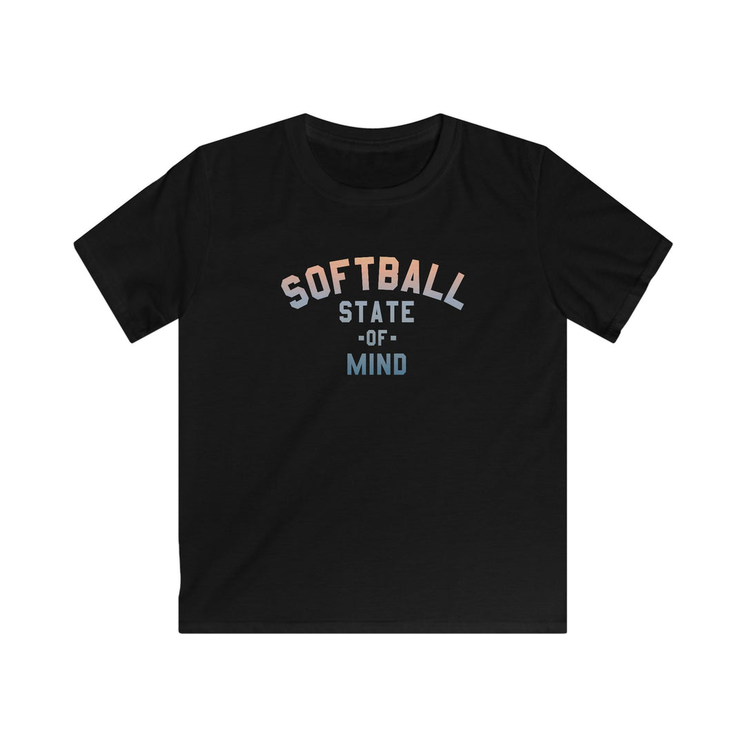 Kids Softball State Of Mind Tee - Rake Baseball Company - RAKE BASEBALL | BASEBALL T-SHIRT | BASEBALL CLOTHING | GOOD VIBES ONLY