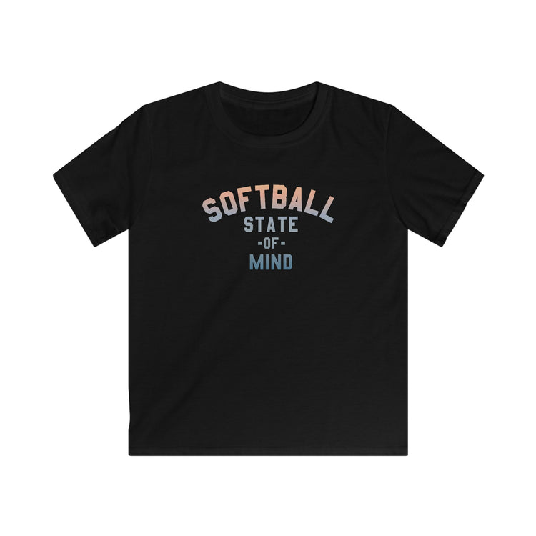 Kids Softball State Of Mind Tee - Rake Baseball Company - RAKE BASEBALL | BASEBALL T-SHIRT | BASEBALL CLOTHING | GOOD VIBES ONLY