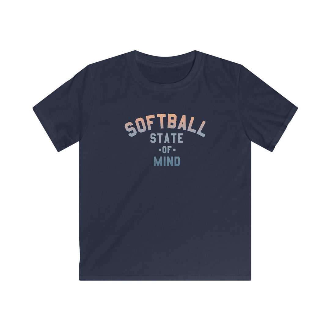 Kids Softball State Of Mind Tee - Rake Baseball Company - RAKE BASEBALL | BASEBALL T-SHIRT | BASEBALL CLOTHING | GOOD VIBES ONLY