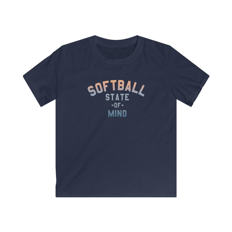 Kids Softball State Of Mind Tee - Rake Baseball Company - RAKE BASEBALL | BASEBALL T-SHIRT | BASEBALL CLOTHING | GOOD VIBES ONLY