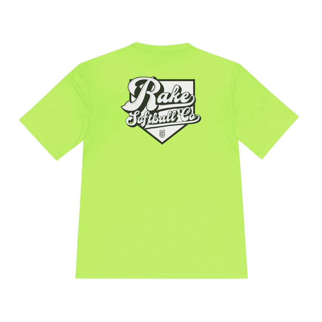 Rake Softball Co. Dry Fit Tee - Rake Baseball Company - RAKE BASEBALL | BASEBALL T-SHIRT | BASEBALL CLOTHING | GOOD VIBES ONLY