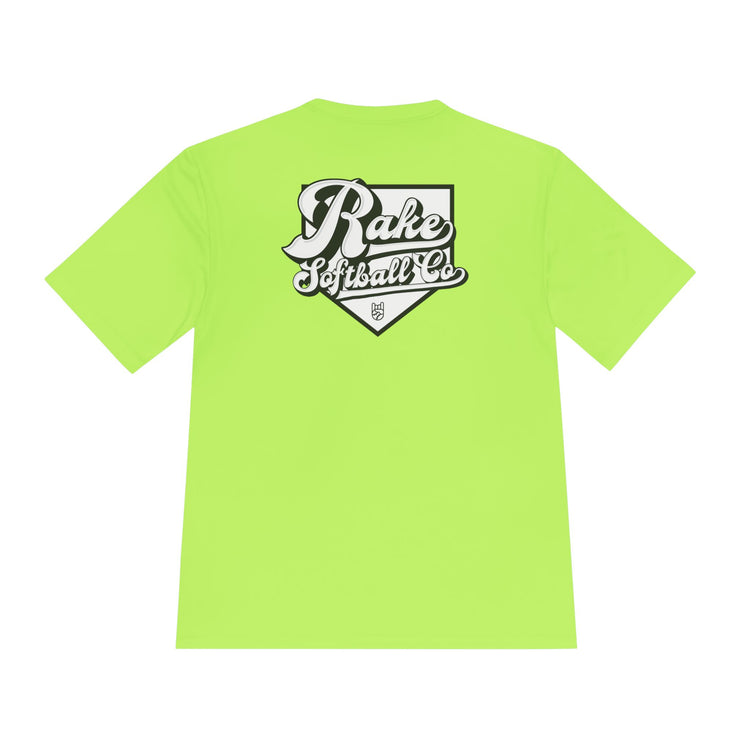 Rake Softball Co. Dry Fit Tee - Rake Baseball Company - RAKE BASEBALL | BASEBALL T-SHIRT | BASEBALL CLOTHING | GOOD VIBES ONLY