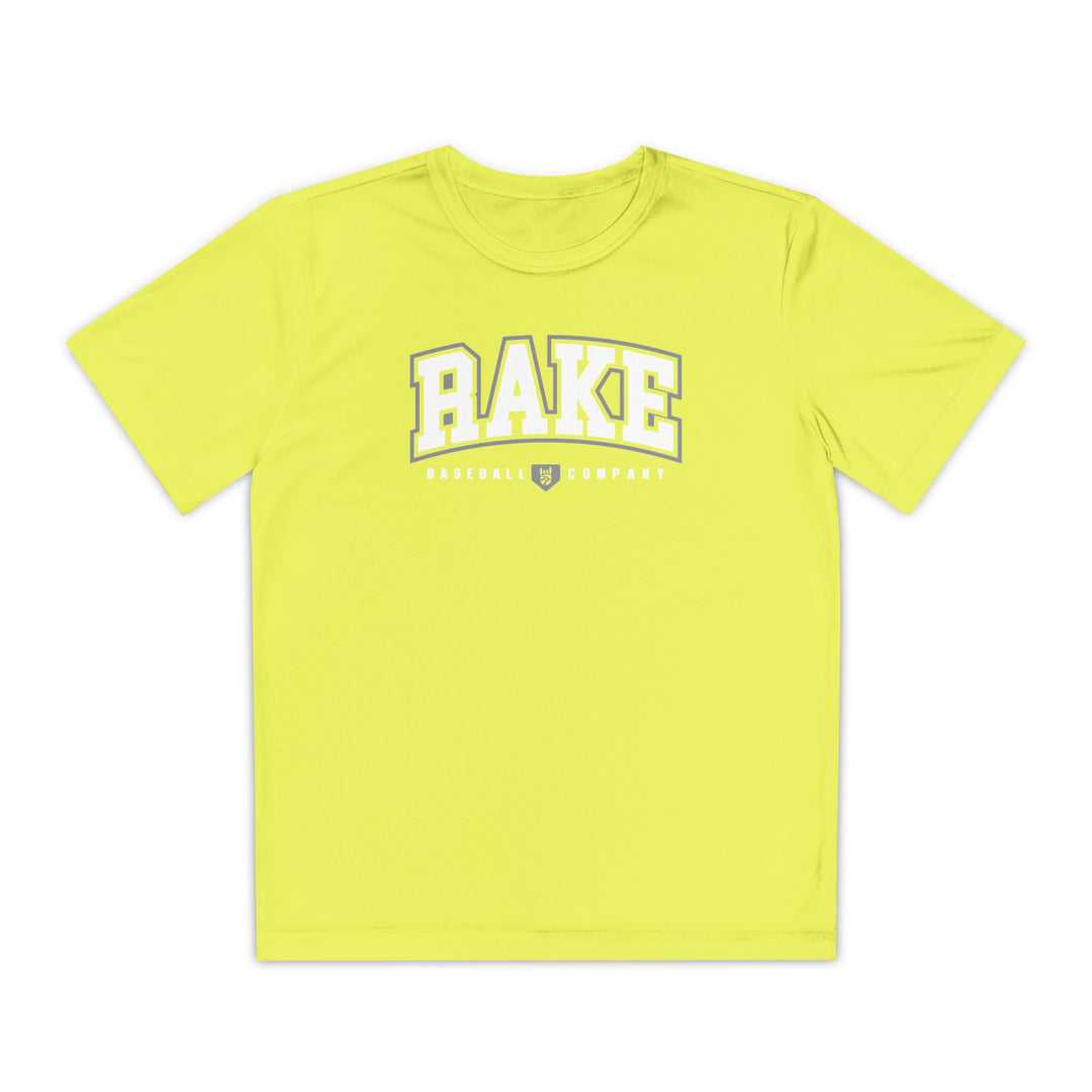 Kids Rake Collegiate Dry Fit Tee - Rake Baseball Company - RAKE BASEBALL | BASEBALL T-SHIRT | BASEBALL CLOTHING | GOOD VIBES ONLY