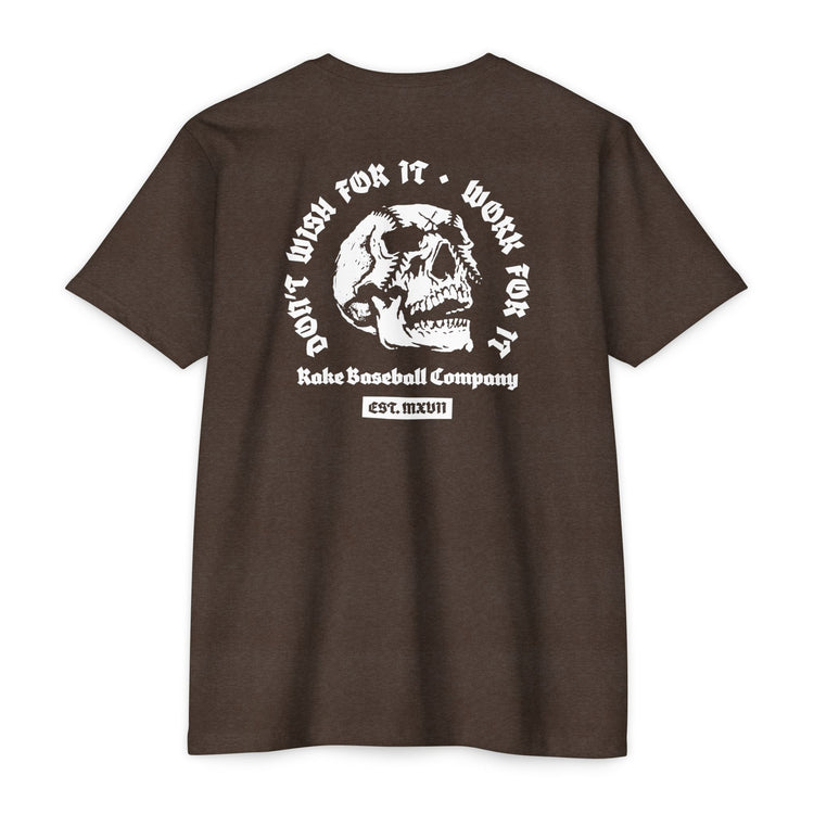 Skull Work For It Tee - Rake Baseball Company - RAKE BASEBALL | BASEBALL T-SHIRT | BASEBALL CLOTHING | GOOD VIBES ONLY