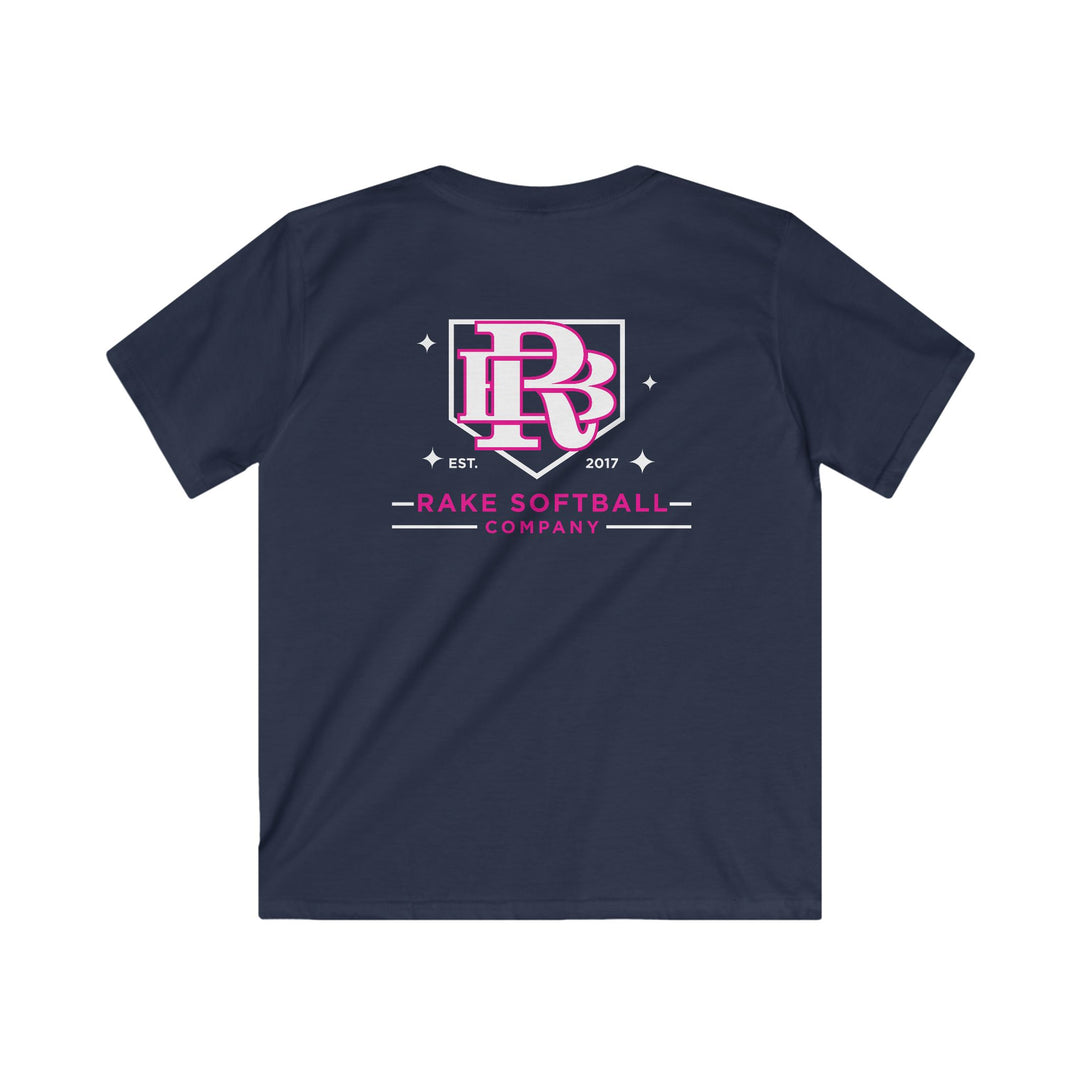 Kids RB Homeplate Softball Tee - Rake Baseball Company - RAKE BASEBALL | BASEBALL T-SHIRT | BASEBALL CLOTHING | GOOD VIBES ONLY
