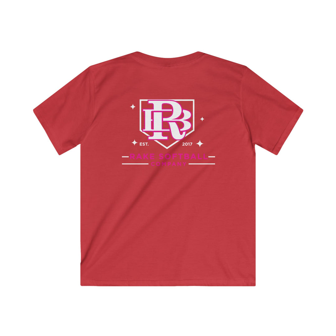 Kids RB Homeplate Softball Tee - Rake Baseball Company - RAKE BASEBALL | BASEBALL T-SHIRT | BASEBALL CLOTHING | GOOD VIBES ONLY