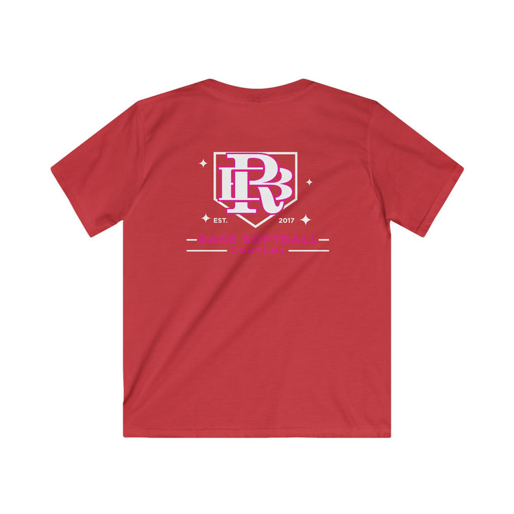 Kids RB Homeplate Softball Tee - Rake Baseball Company - RAKE BASEBALL | BASEBALL T-SHIRT | BASEBALL CLOTHING | GOOD VIBES ONLY