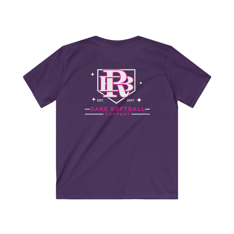 Kids RB Homeplate Softball Tee - Rake Baseball Company - RAKE BASEBALL | BASEBALL T-SHIRT | BASEBALL CLOTHING | GOOD VIBES ONLY