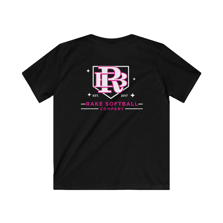 Kids RB Homeplate Softball Tee - Rake Baseball Company - RAKE BASEBALL | BASEBALL T-SHIRT | BASEBALL CLOTHING | GOOD VIBES ONLY