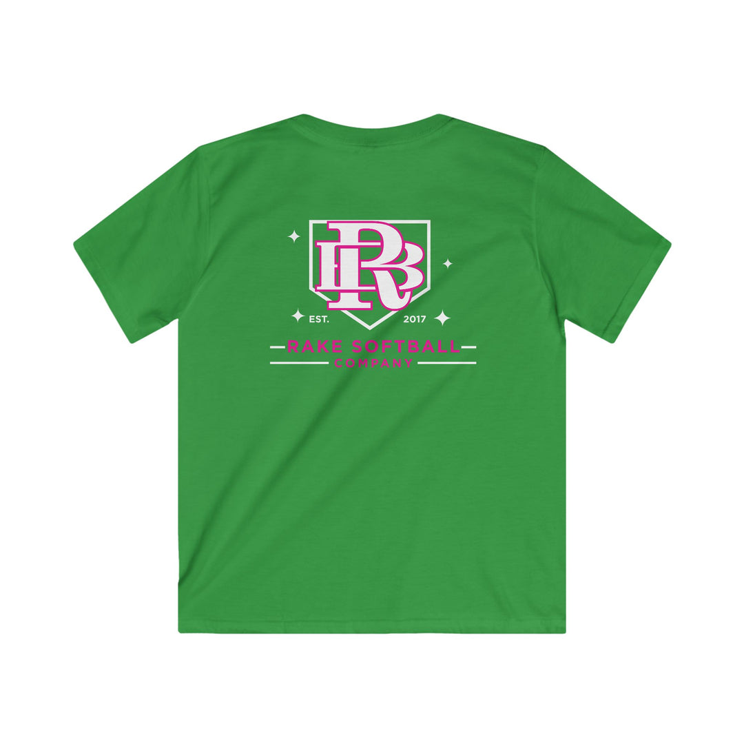 Kids RB Homeplate Softball Tee - Rake Baseball Company - RAKE BASEBALL | BASEBALL T-SHIRT | BASEBALL CLOTHING | GOOD VIBES ONLY