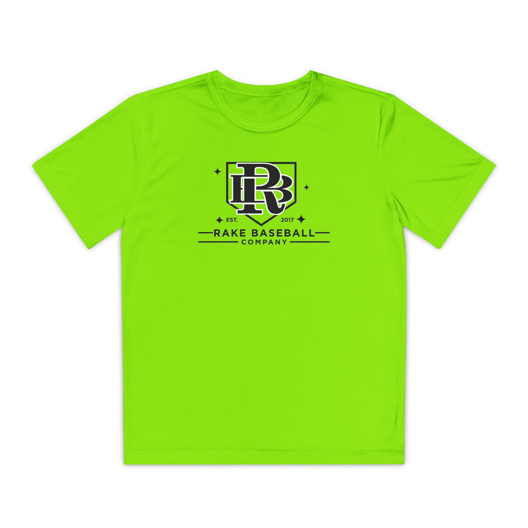 Kids Rake Baseball Homeplate Tee Dry Fit Tee - Rake Baseball Company - RAKE BASEBALL | BASEBALL T-SHIRT | BASEBALL CLOTHING | GOOD VIBES ONLY