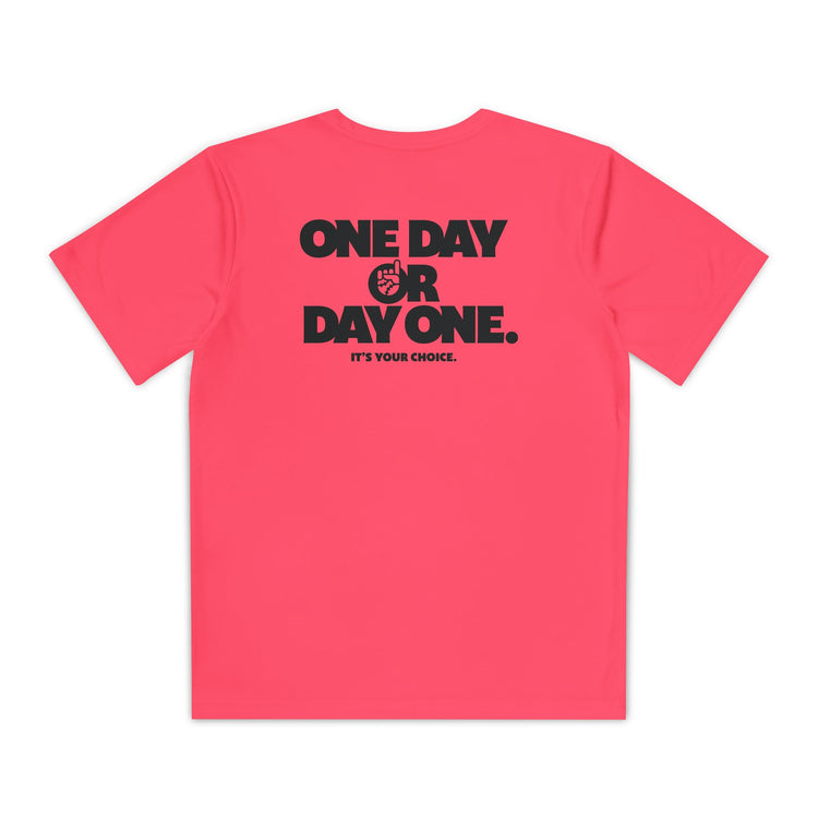 Kids One Day or Day One Dry Fit Tee - Rake Baseball Company - RAKE BASEBALL | BASEBALL T-SHIRT | BASEBALL CLOTHING | GOOD VIBES ONLY
