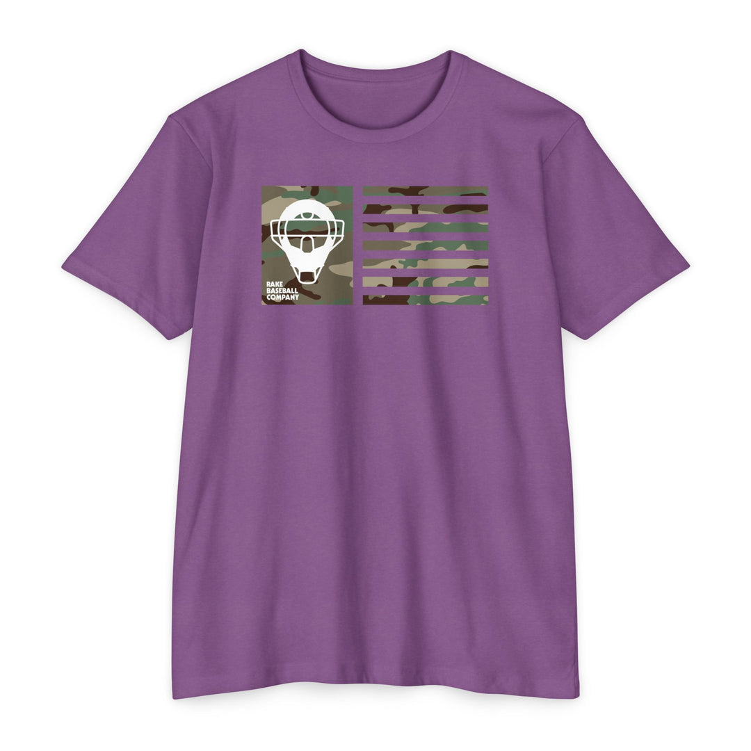 Camo Catcher's Mask Flag Tee
